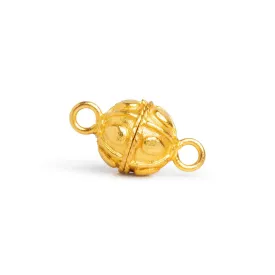 10mm 22kt Gold Plated Pear Design Magnetic Clasp 1 Piece
