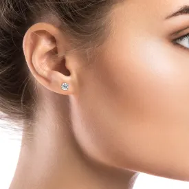 14k Rose Gold 4-prong Round Brilliant Diamond Stud Earrings (1 Ct. T.w., Si1-si2 Clarity, J-k Color)