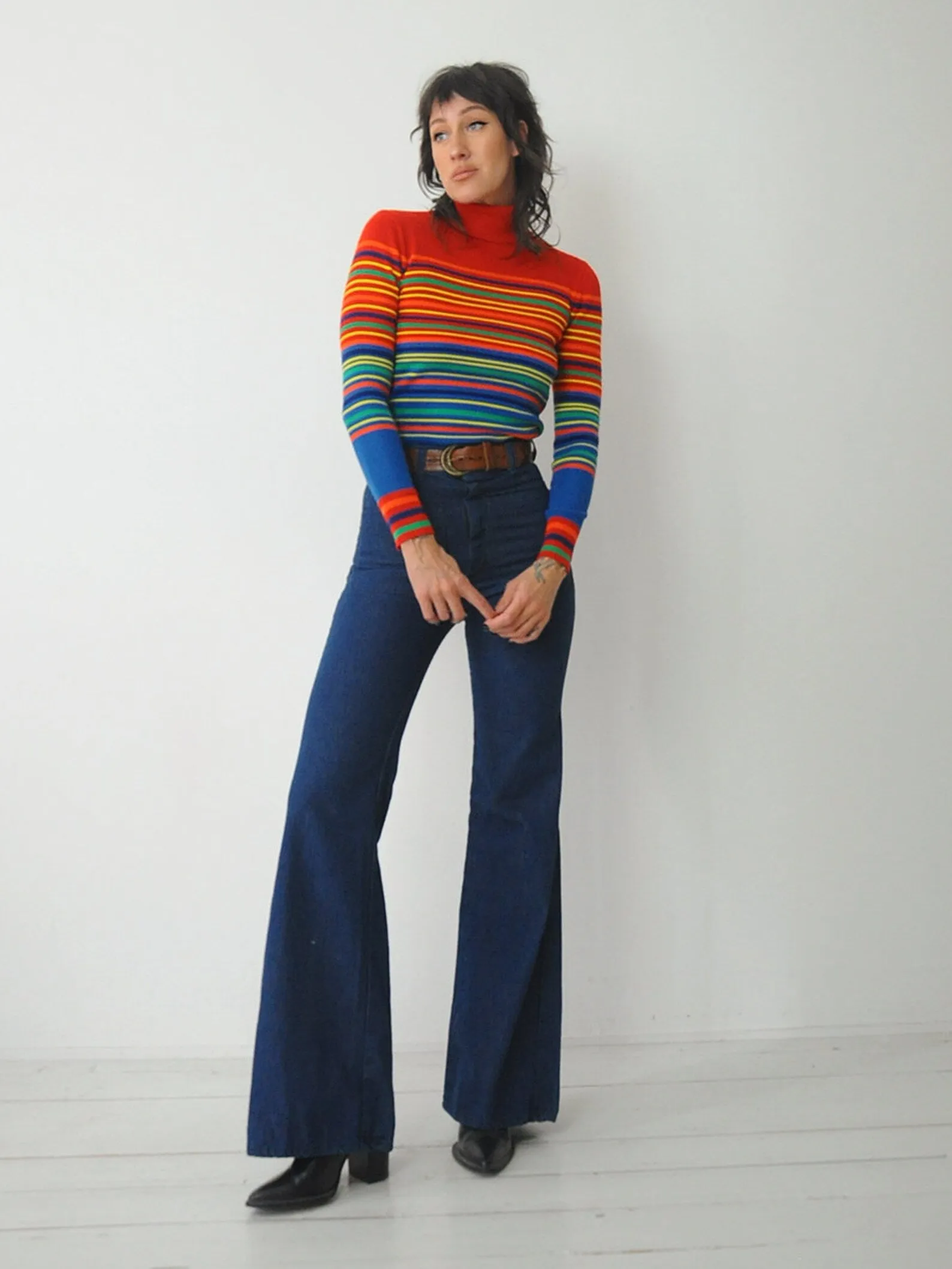 1970's Rainbow Striped Sweater