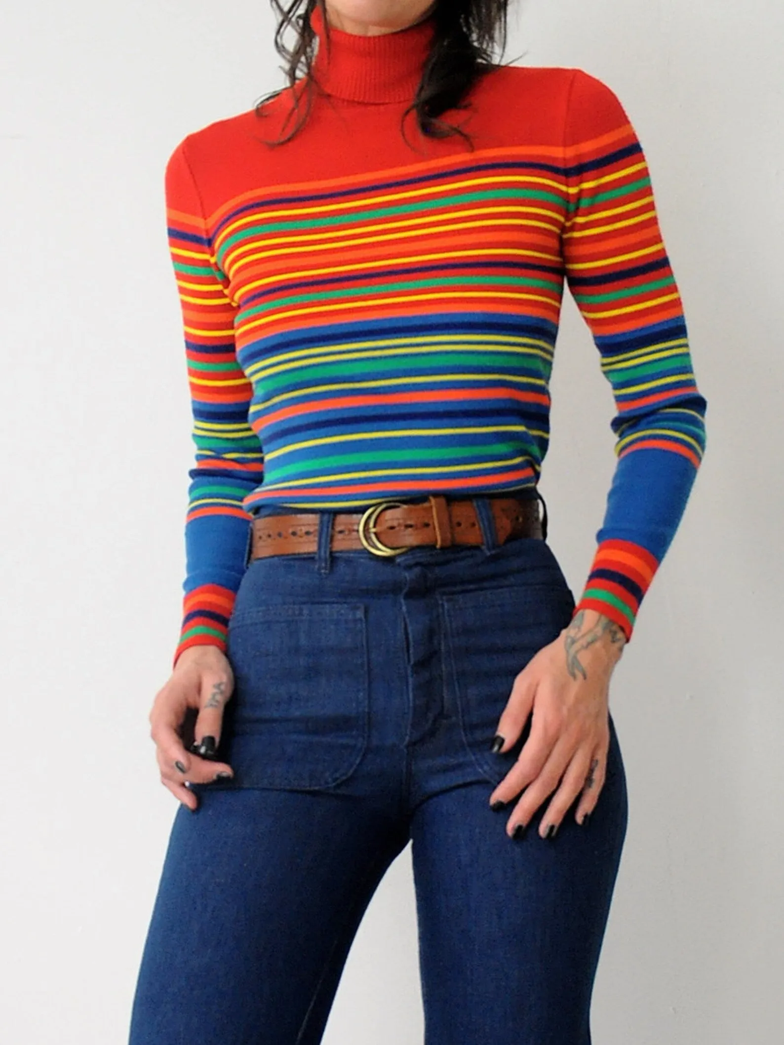 1970's Rainbow Striped Sweater