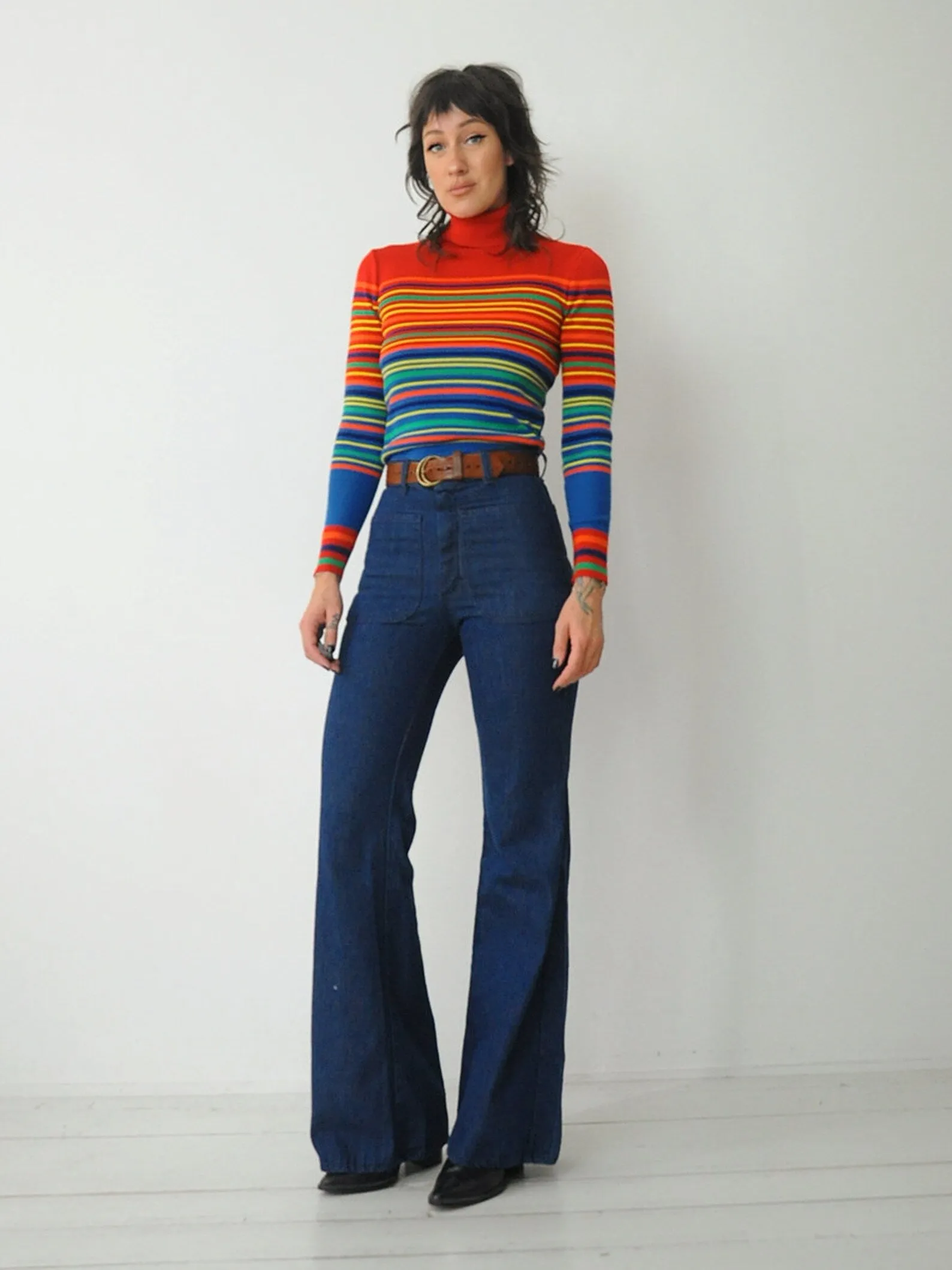 1970's Rainbow Striped Sweater