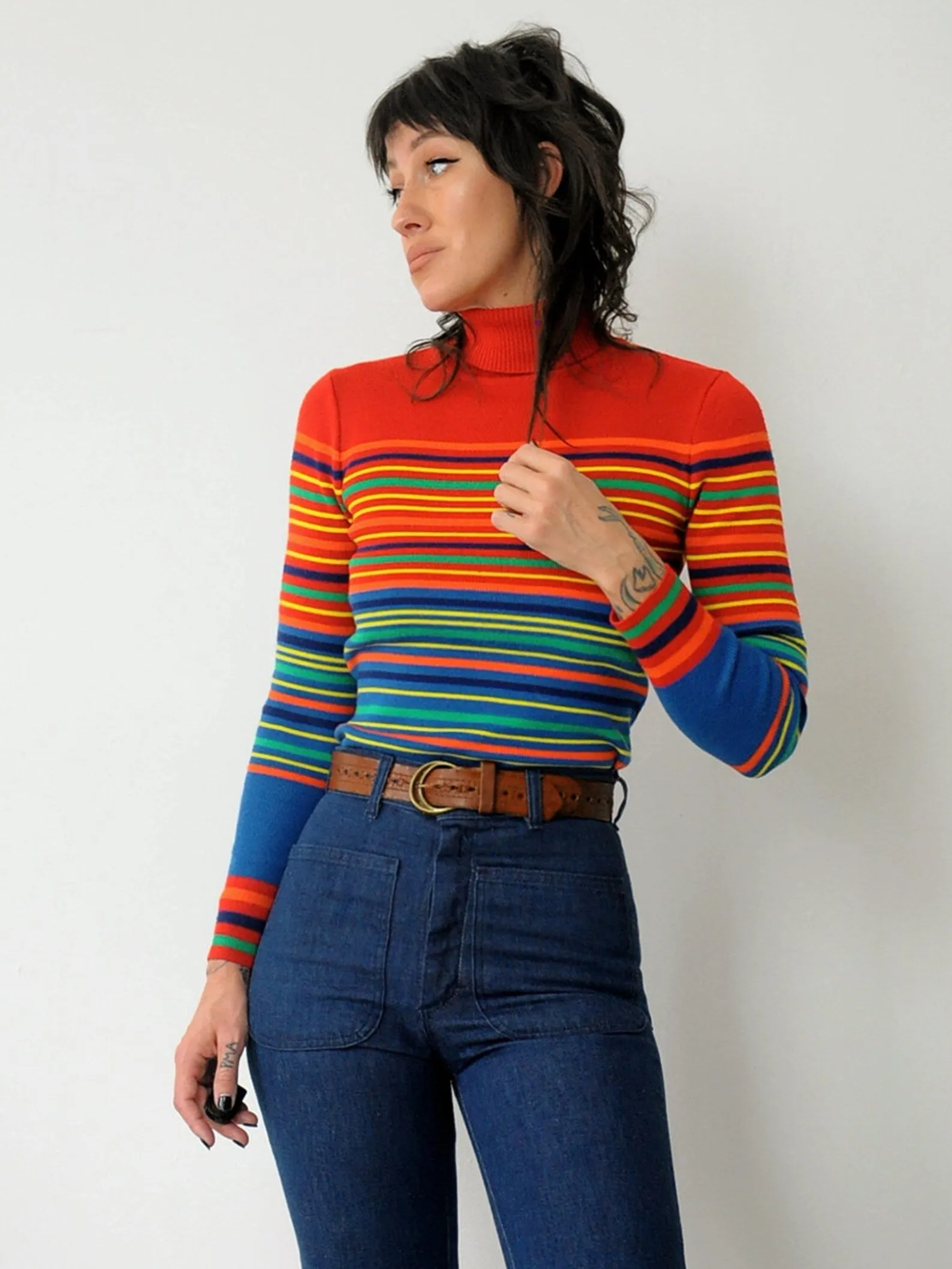 1970's Rainbow Striped Sweater