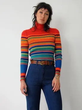 1970's Rainbow Striped Sweater