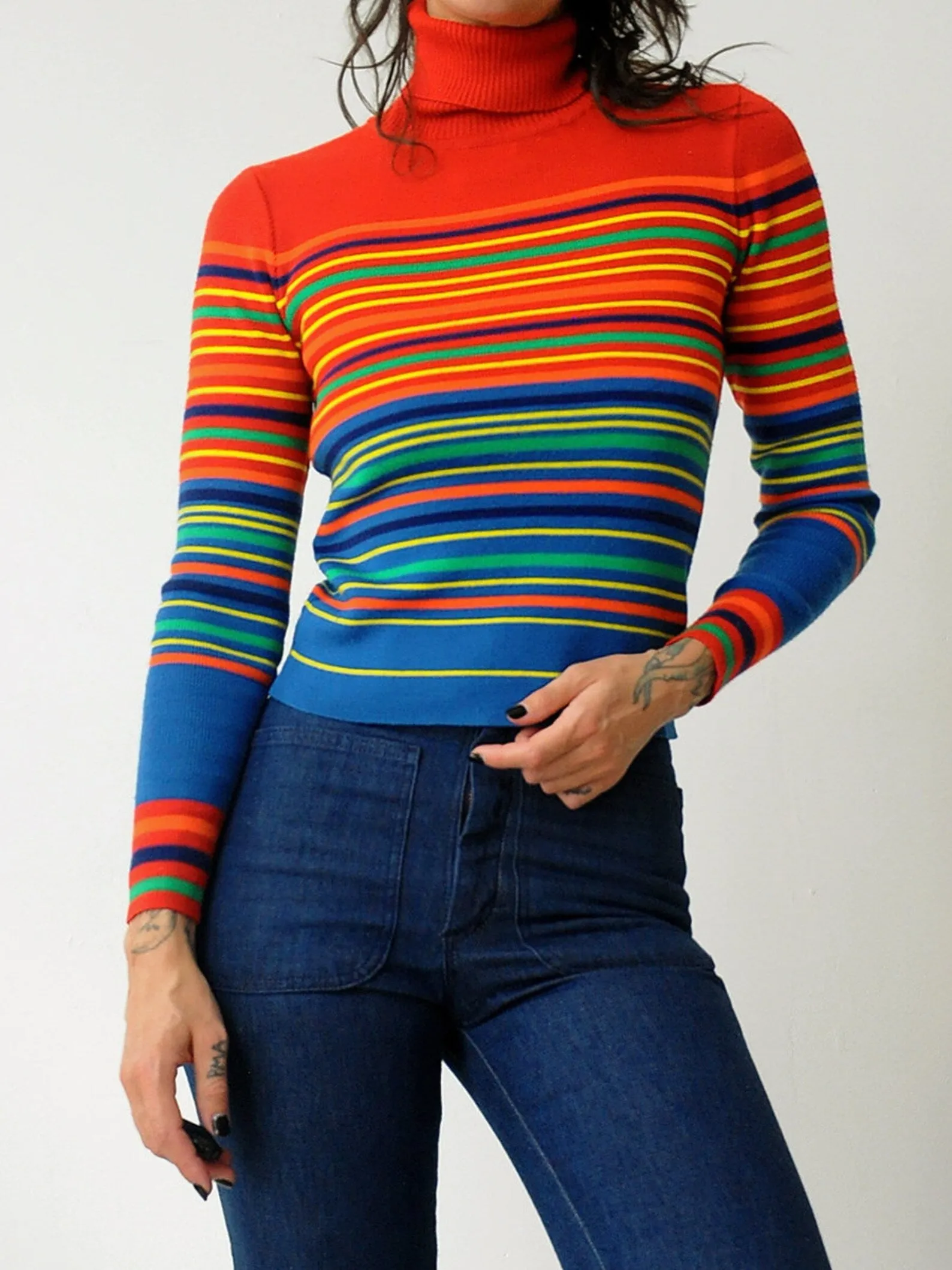 1970's Rainbow Striped Sweater