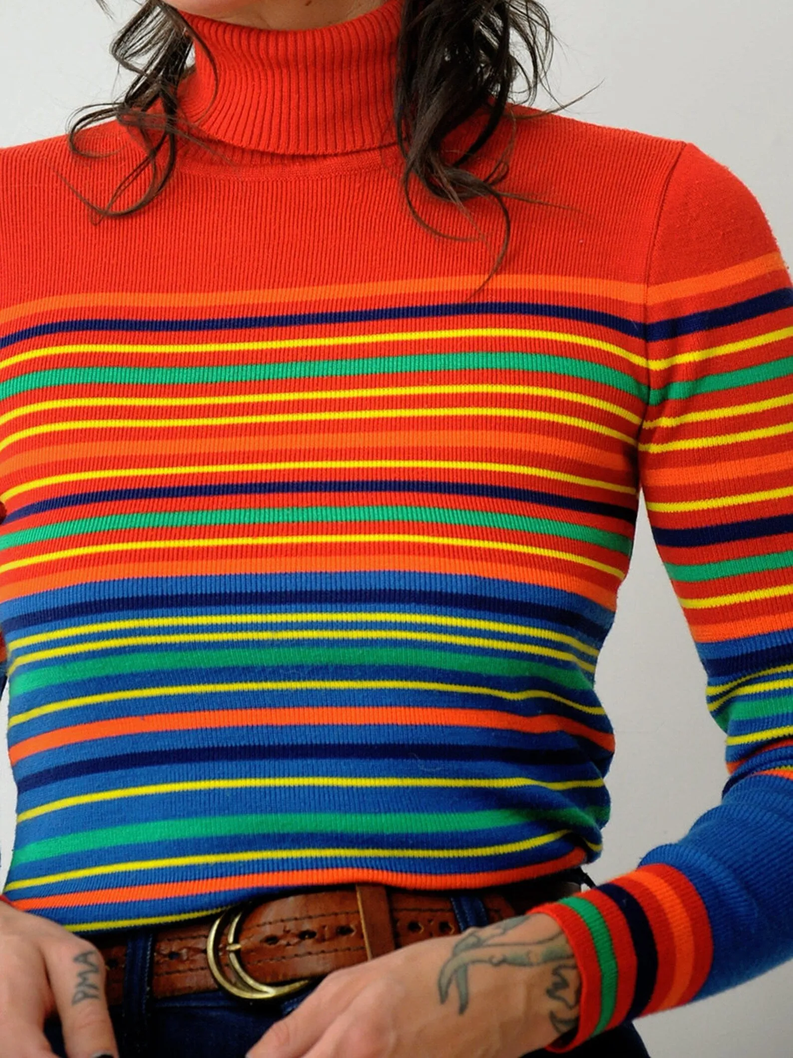 1970's Rainbow Striped Sweater