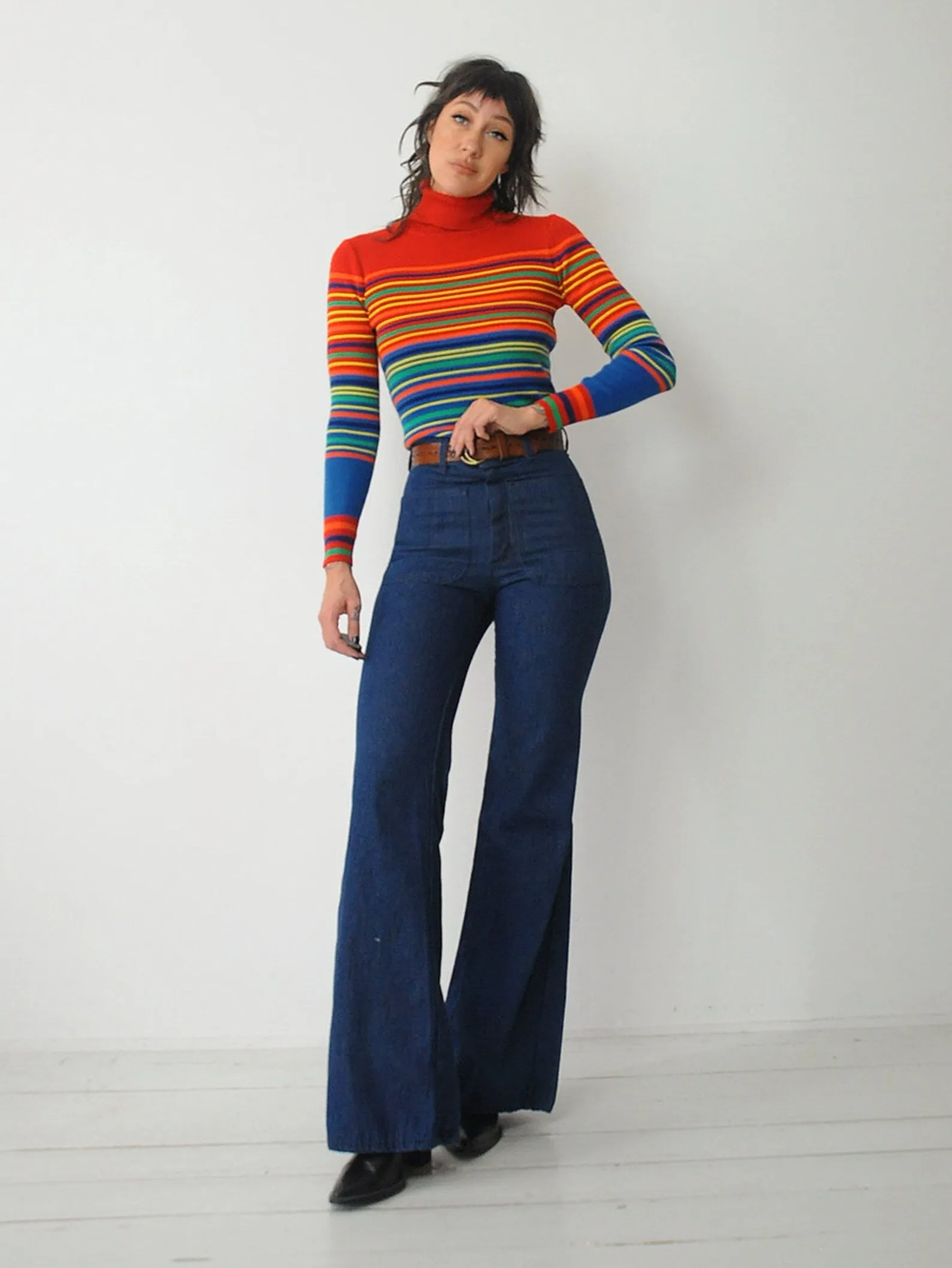 1970's Rainbow Striped Sweater