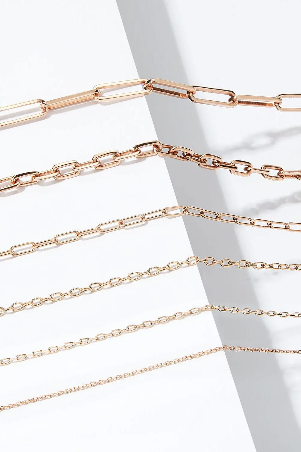 2.10mm Rose Gold Link Necklace - 16"