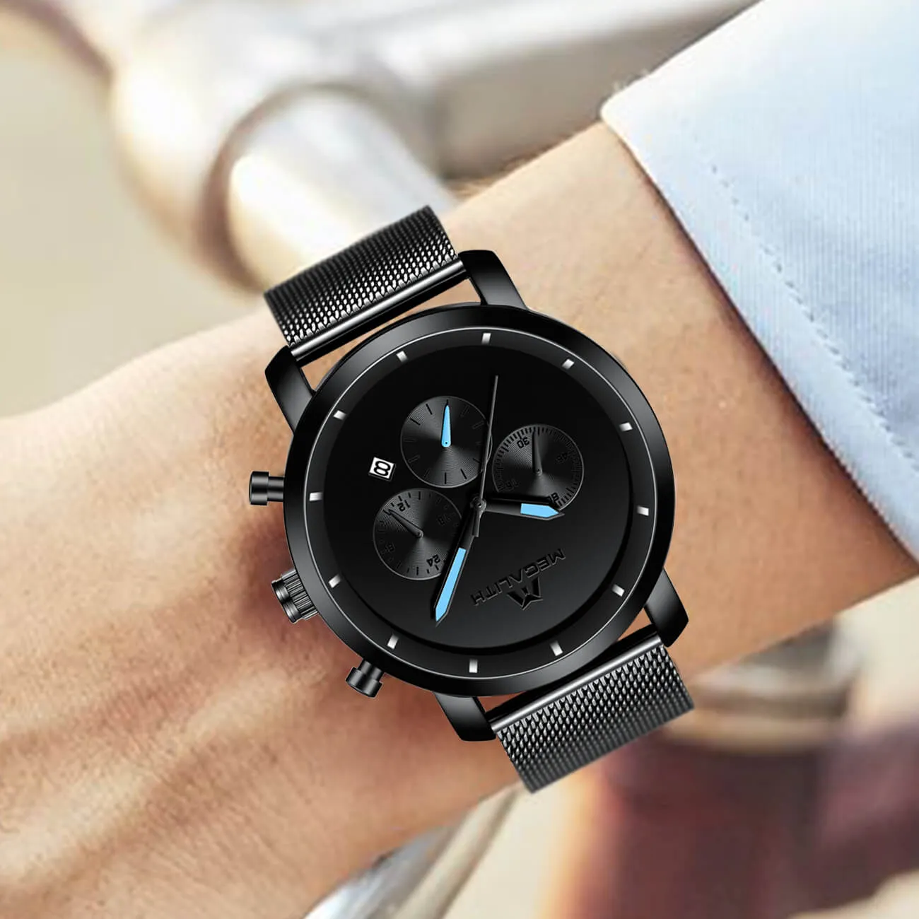 8021M | Quartz Men Watch | Mesh Band