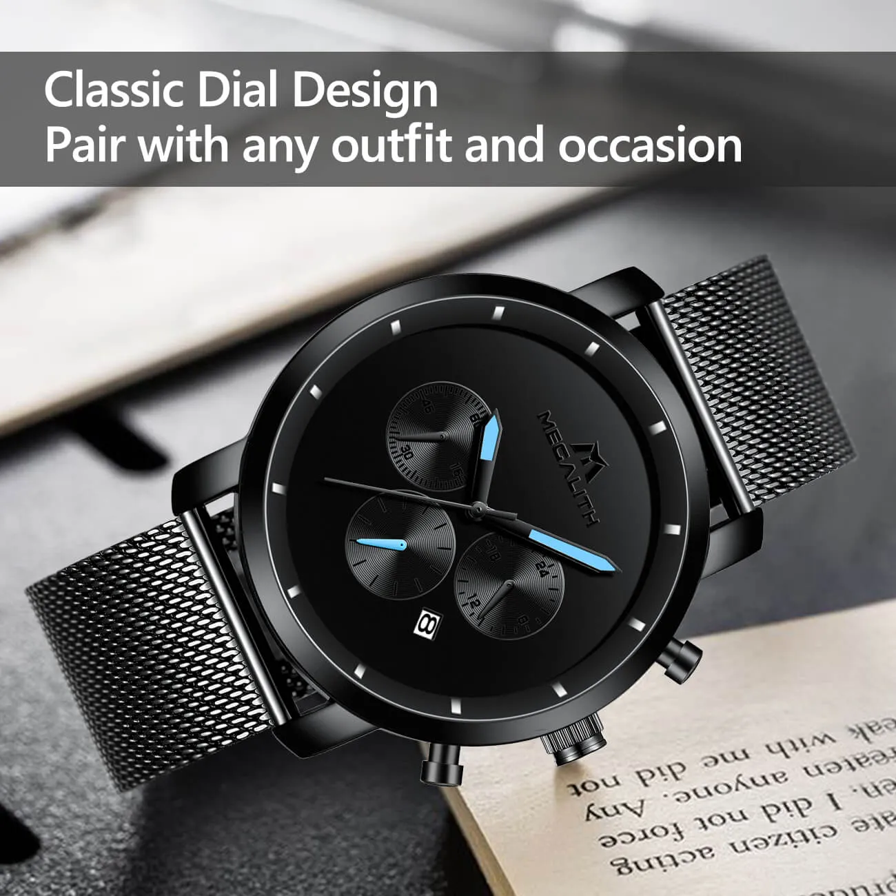 8021M | Quartz Men Watch | Mesh Band