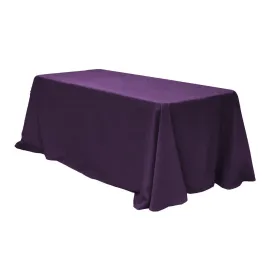 90"x156" Rectangular Oblong Polyester Tablecloth - Eggplant/Plum
