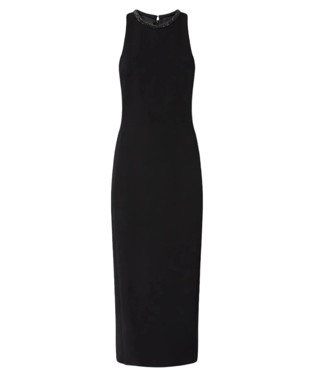 Abito Tubino Nero Honfleur con Scollo Strass