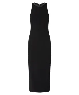 Abito Tubino Nero Honfleur con Scollo Strass