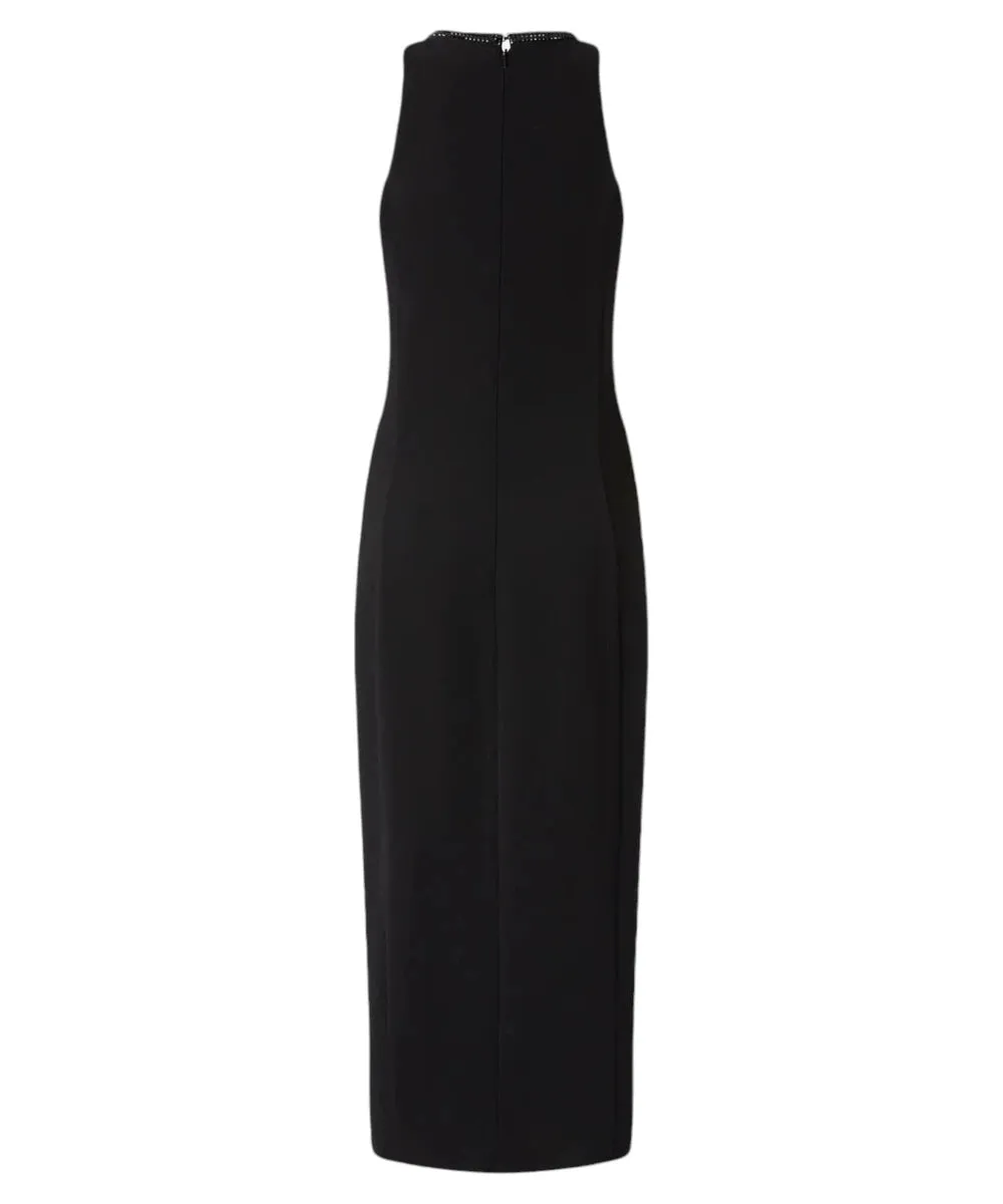 Abito Tubino Nero Honfleur con Scollo Strass