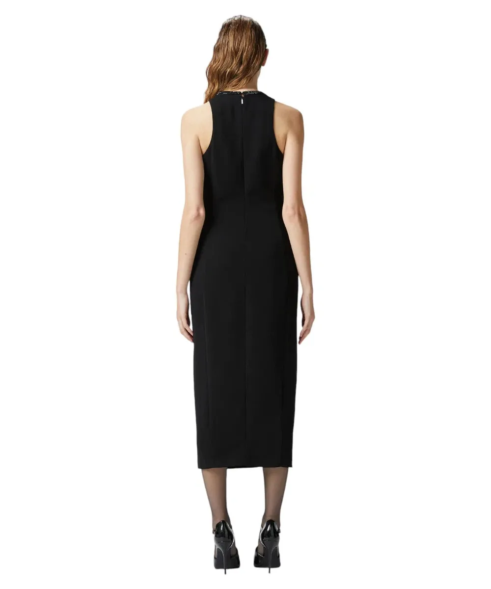 Abito Tubino Nero Honfleur con Scollo Strass