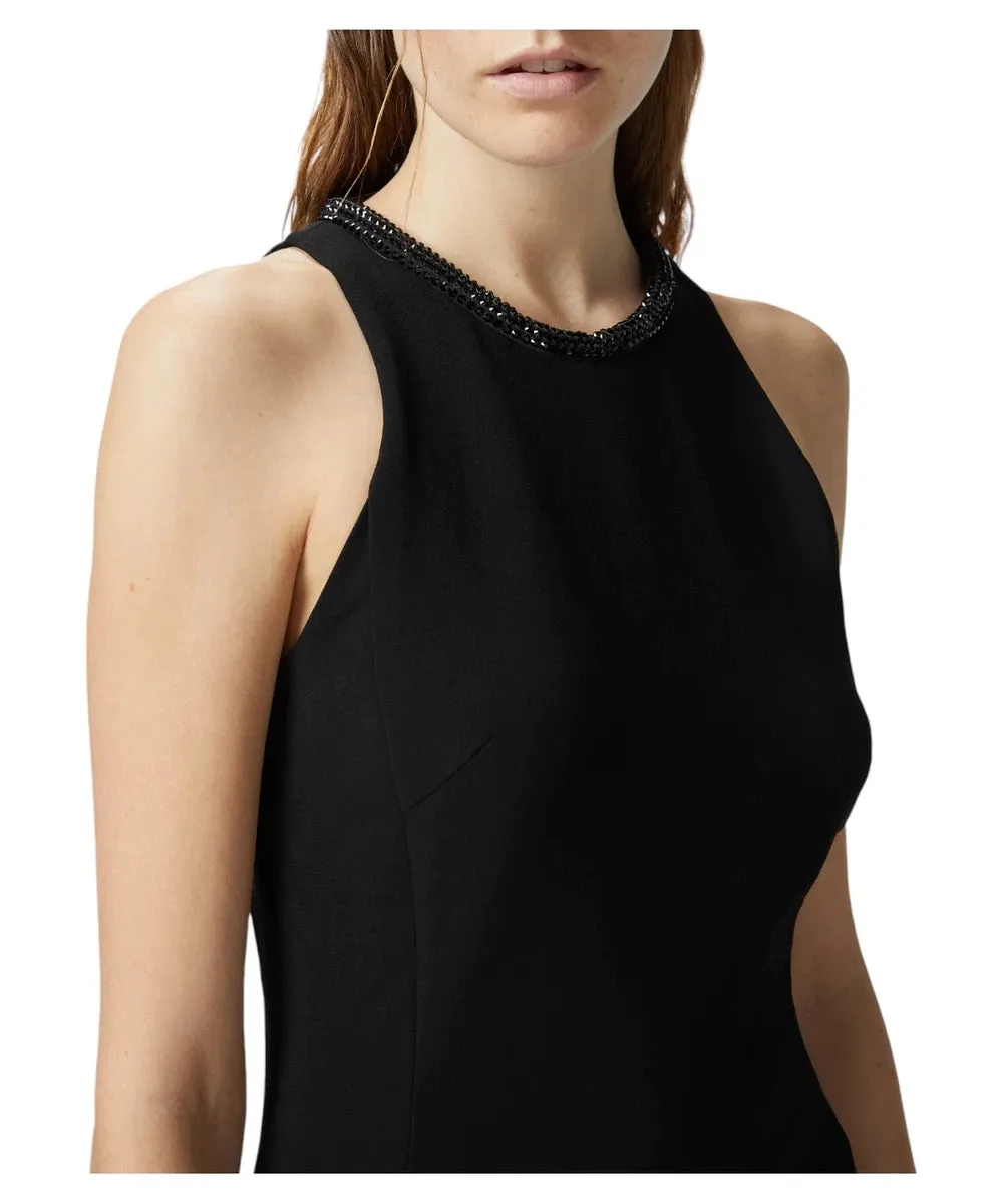 Abito Tubino Nero Honfleur con Scollo Strass