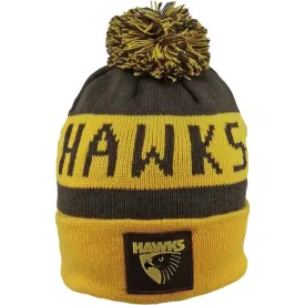 AFL Hawthorn Hawks Bar Beanie