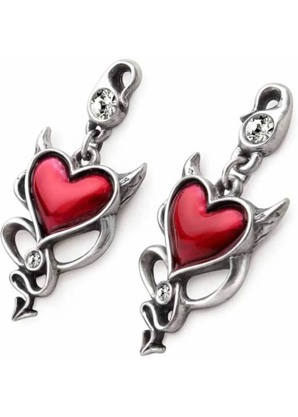 Alchemy Devil Heart Stud Earrings