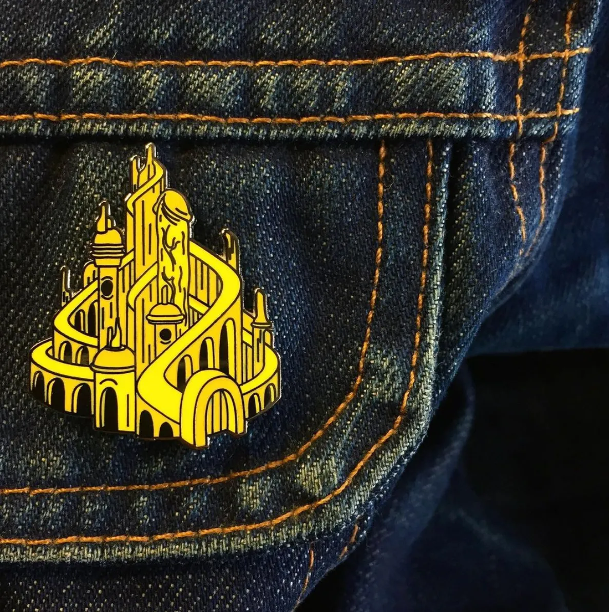 Alex Pardee - "Phallic Castle" Enamel Pin
