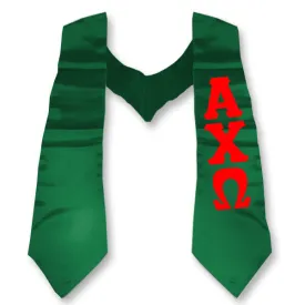 Alpha Chi Omega Printed Budget Graduation Stole - CAD