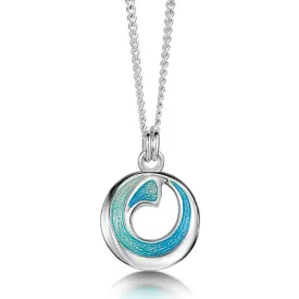 Atlantic Breaker Small Sterling Silver and Enamel Pendant - EP0V1-SHAL
