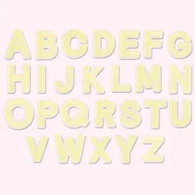 Banana Rolled Embroidery Letter Patch