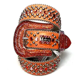 b.b. Simon 'Orange Fire' Two Tone Crystal Belt