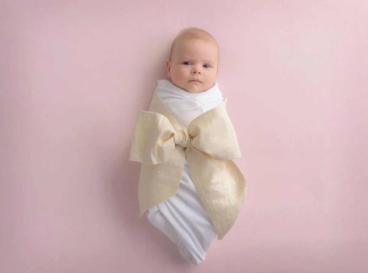 Beaufort Bonnet Bow Swaddle Silk