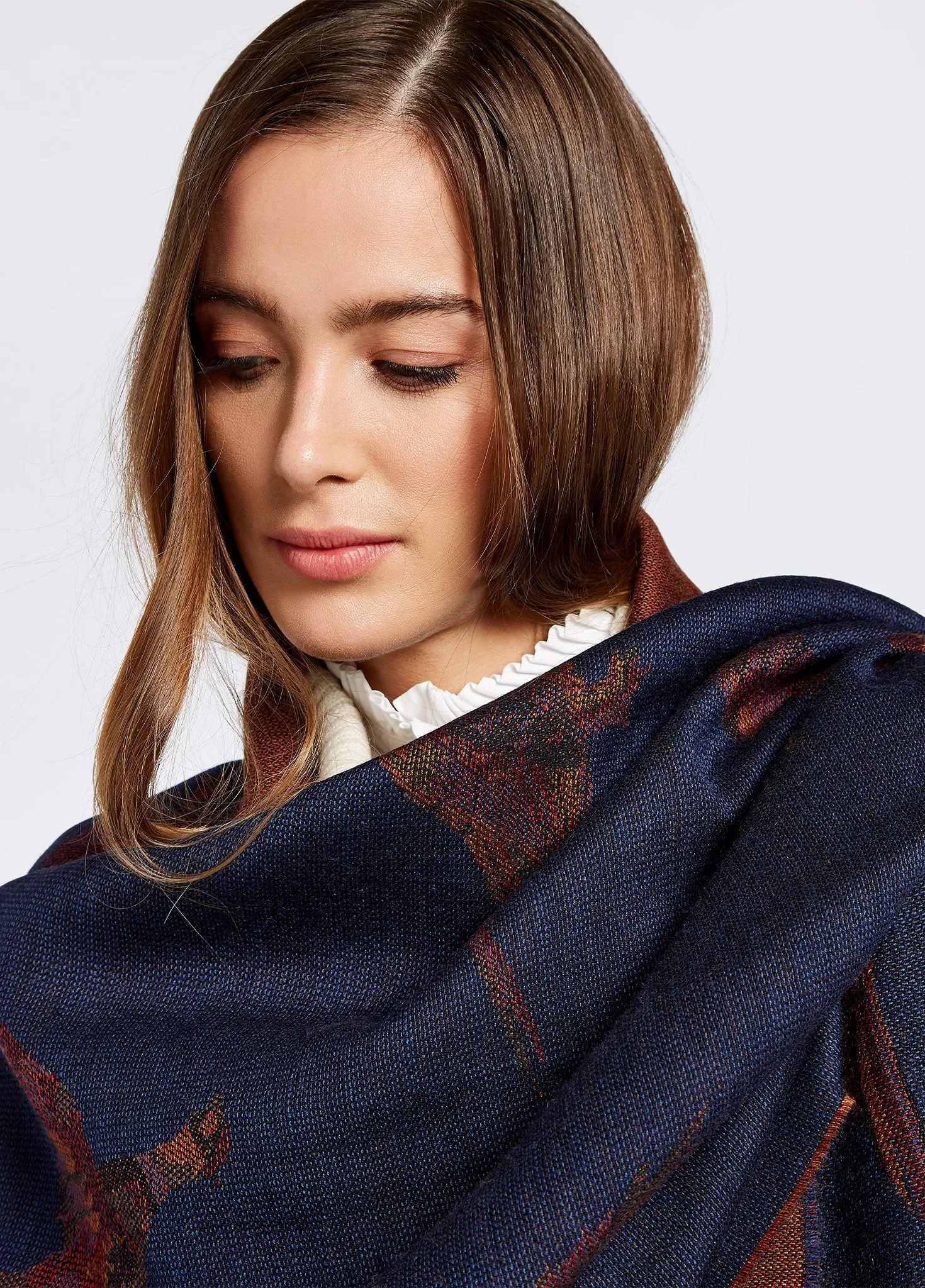 Birchdale Wool Stole - Midnight