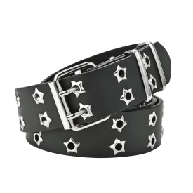 Black Rivet Buckle Belt