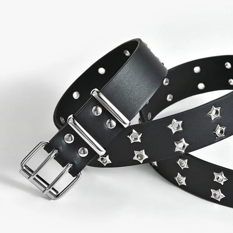 Black Rivet Buckle Belt
