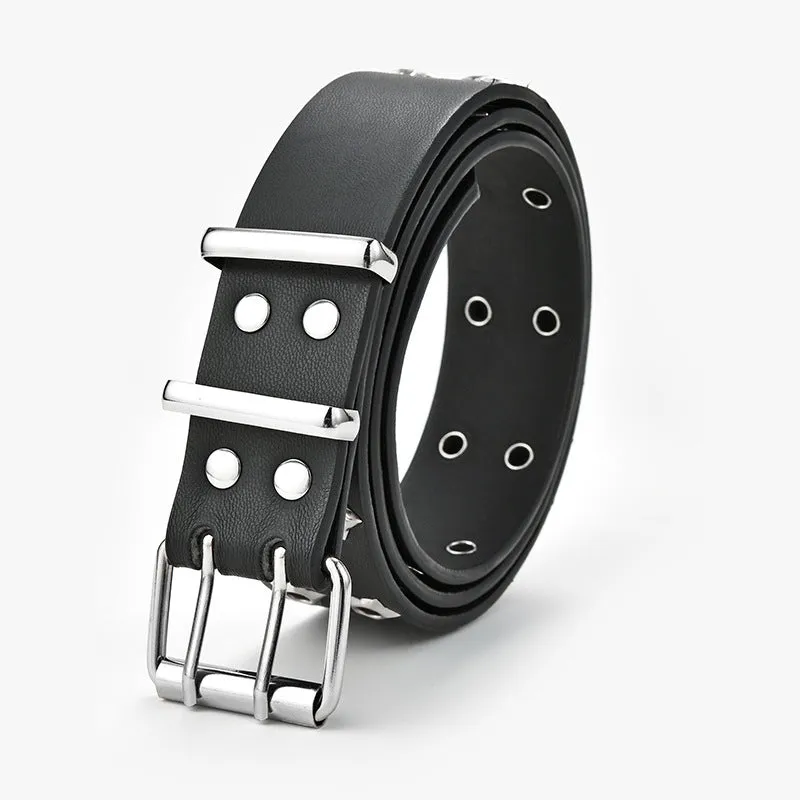 Black Rivet Buckle Belt