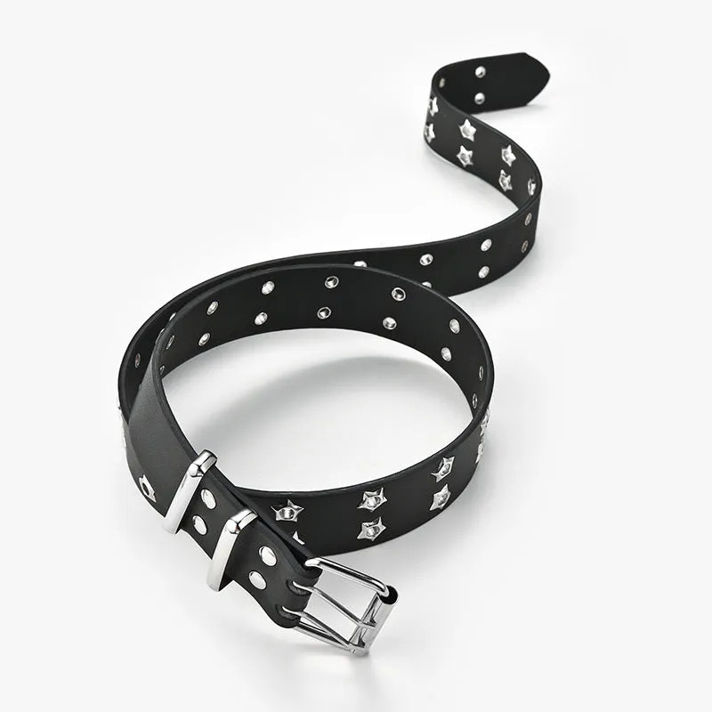 Black Rivet Buckle Belt