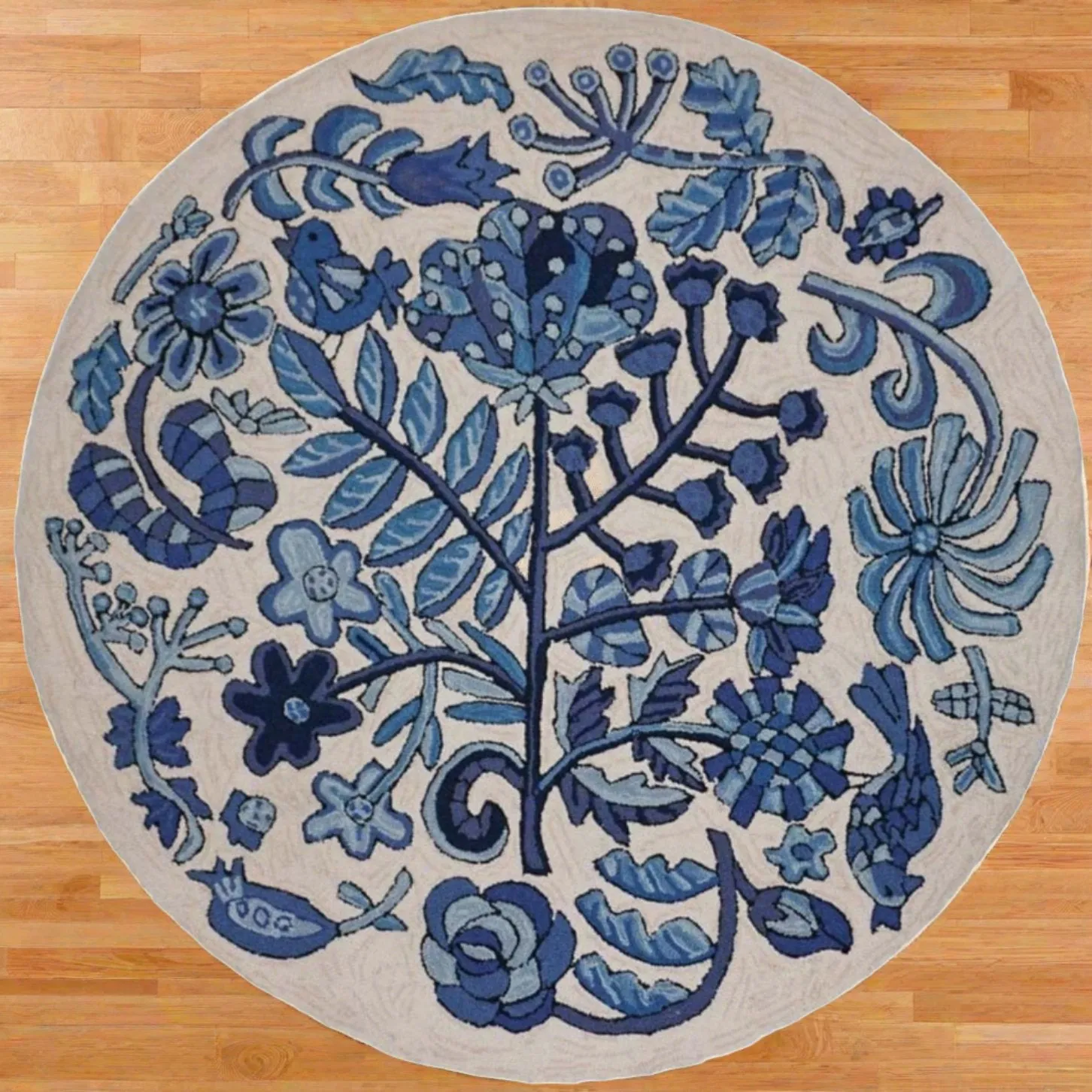 Bloomer Morning - Round Area Rug