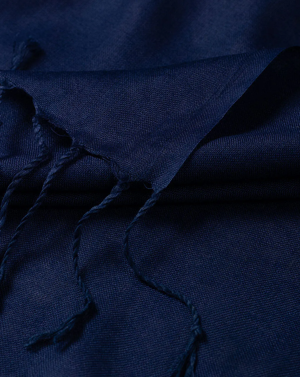 Blue Plain Woven Bhagalpuri Viscose Stole
