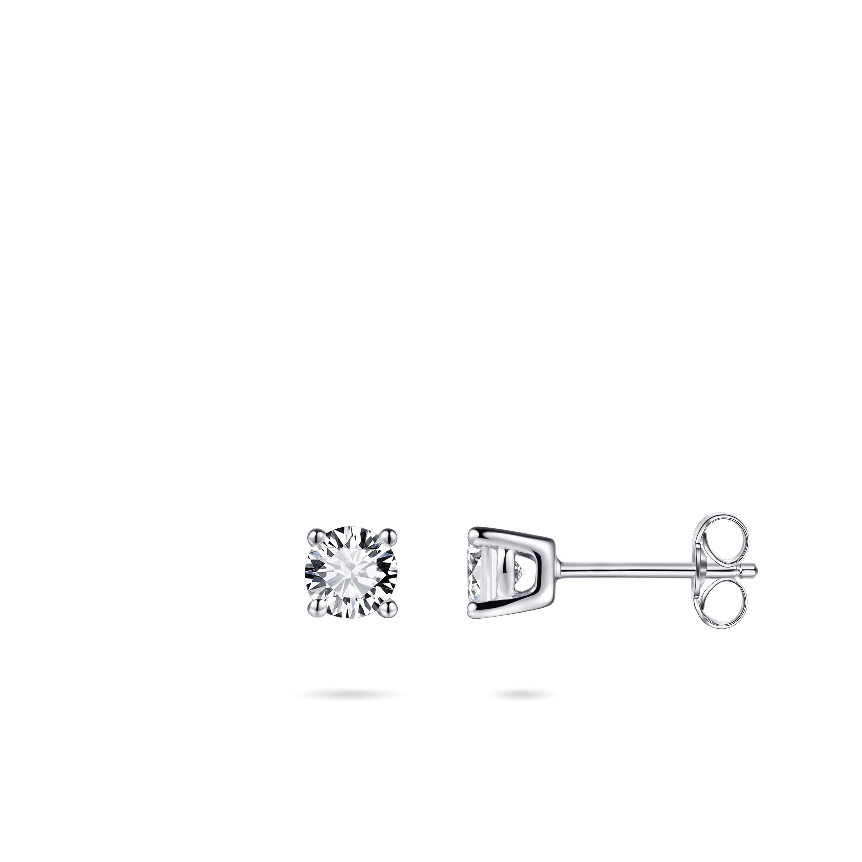 Brilliant Round Cubic Zirconia Stud Earrings