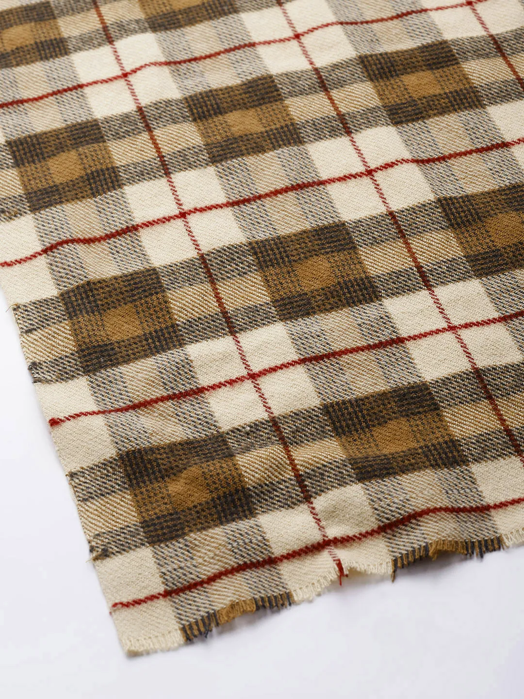 Brown & Black Check Stole