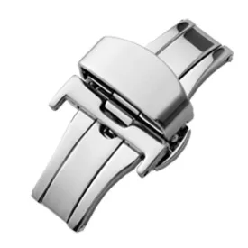 Butterfly Deployant Clasp in Silver (18mm)