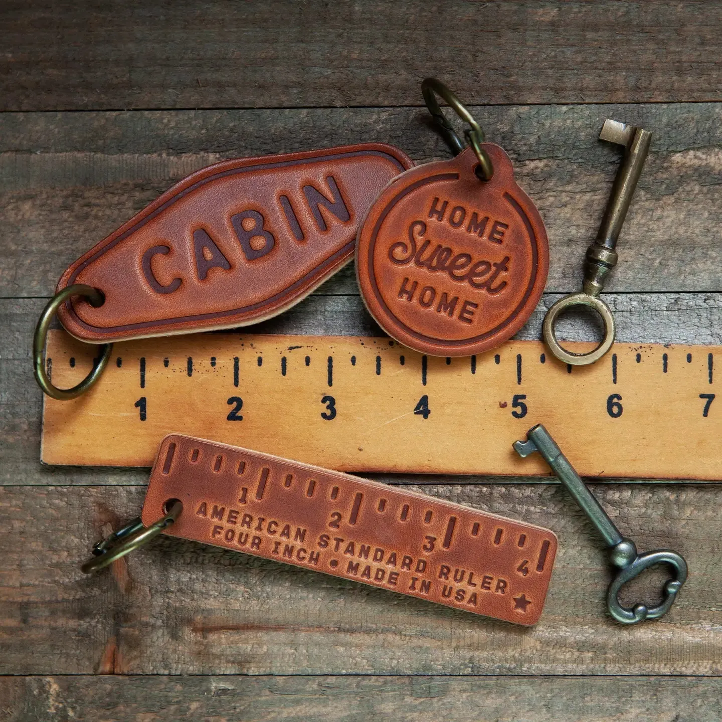 Cabin Leather Keychain