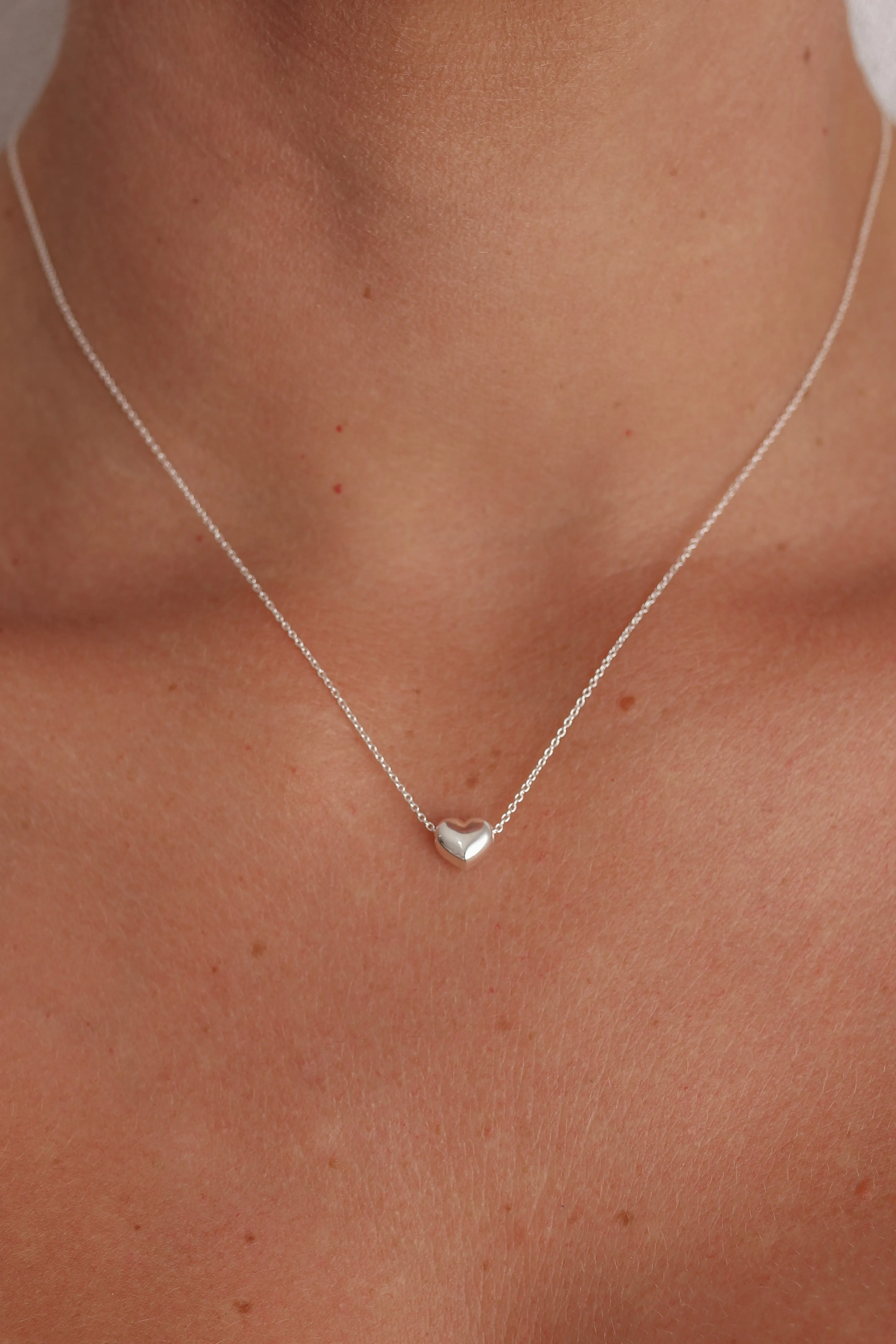 Cheri - 18ct Gold or Silver Stainless Steel Heart Necklace