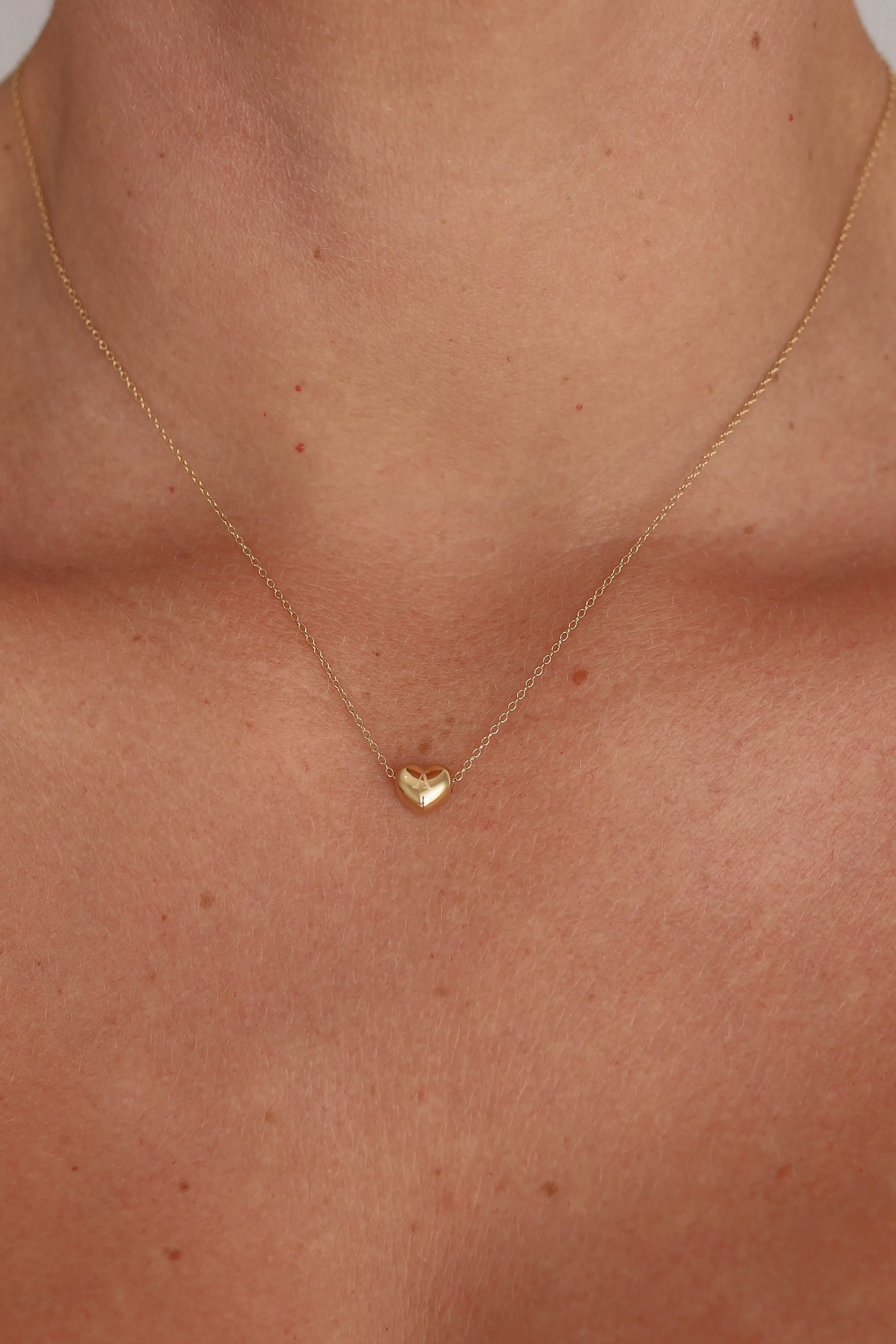 Cheri - 18ct Gold or Silver Stainless Steel Heart Necklace