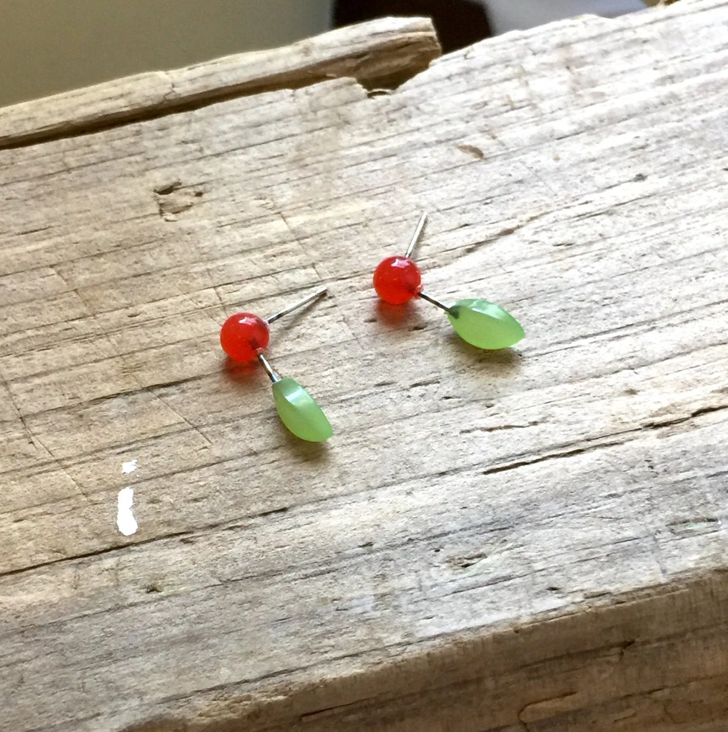 Cherry Blossom Geo Stud Earrings