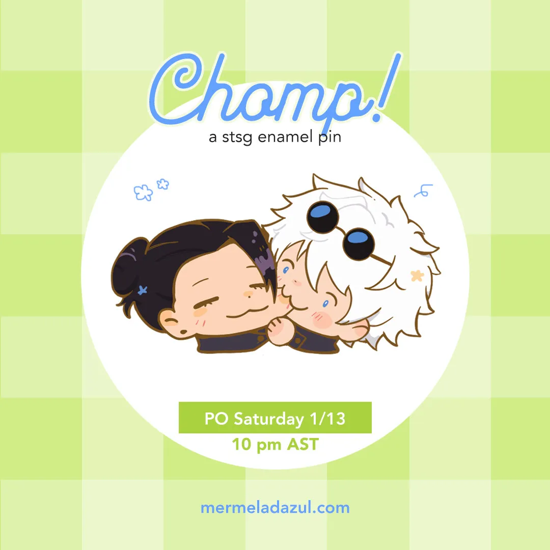 CHOMP! stsg pin (mixed grade)
