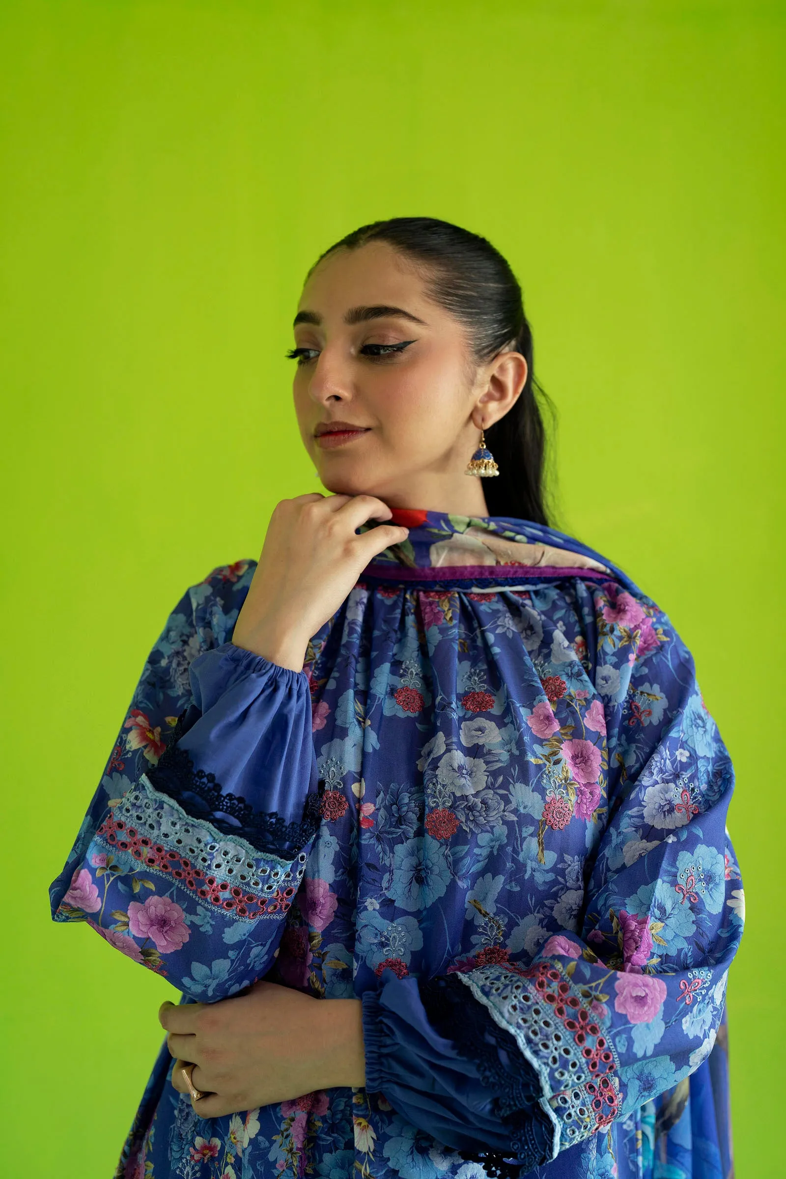 Cotton Lawn Digital Print Chikankari