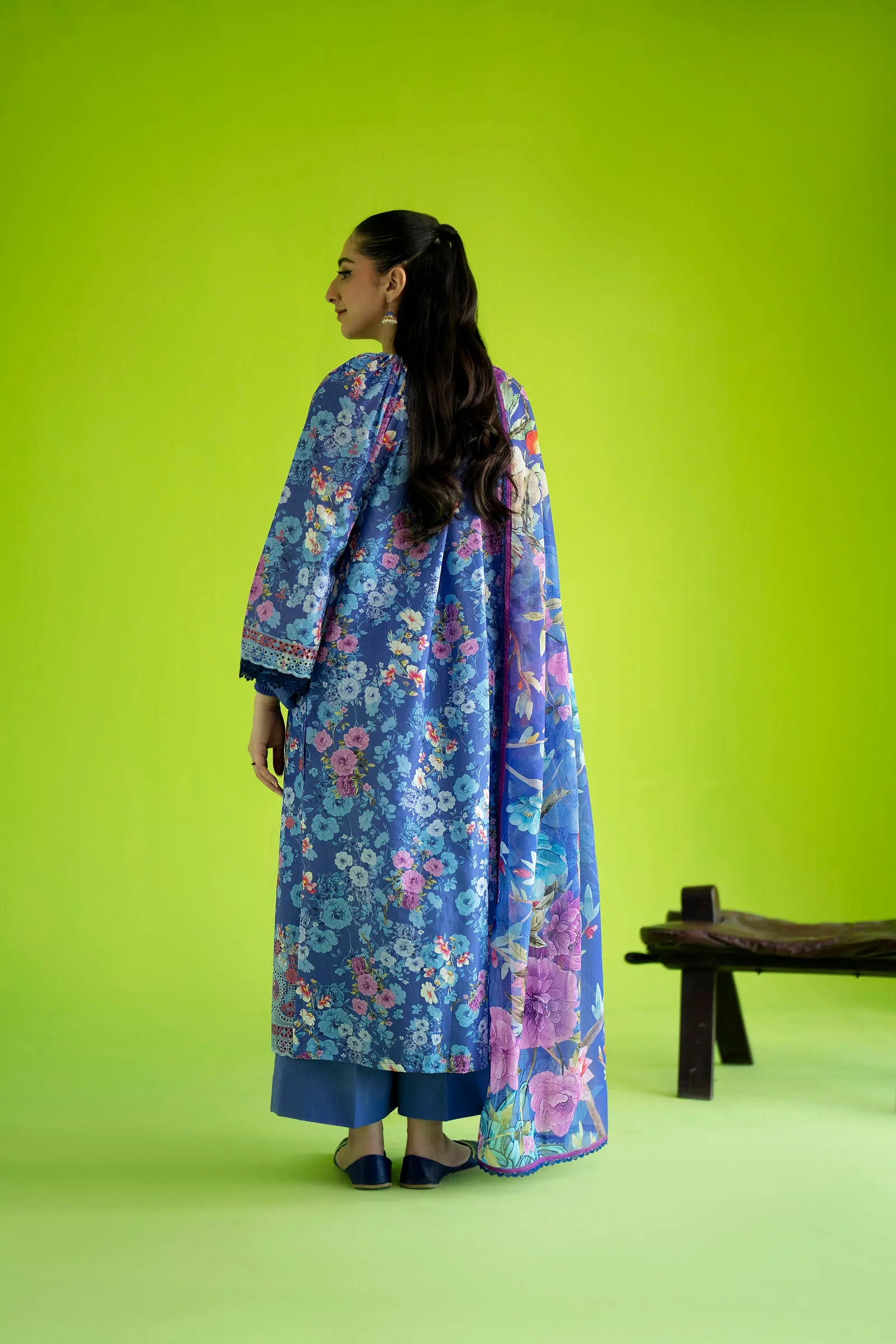 Cotton Lawn Digital Print Chikankari