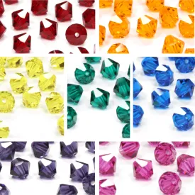 Crystal 4mm Bicone Rainbow Bundle - Pack of 7