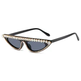 Crystal Diamond Cat Eye Sunglasses