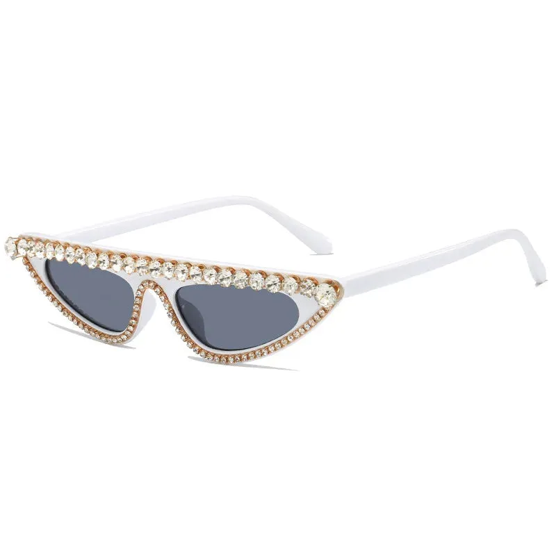 Crystal Diamond Cat Eye Sunglasses