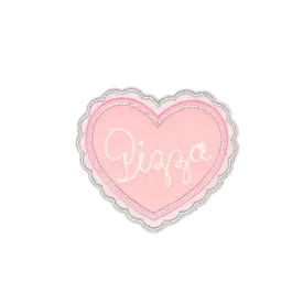 Custom Scalloped Heart Patch
