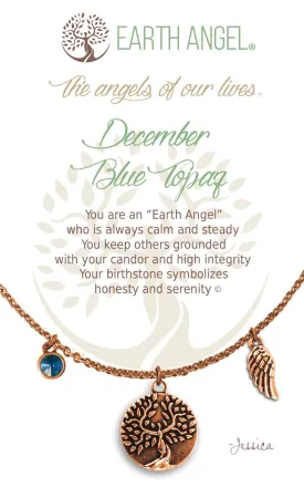 December - Blue Topaz: Birthstone Necklace