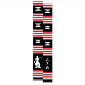 Delta Black Fortitude Kente Cloth Stole